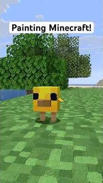 Painting the BABY CHICKEN in Minecraft! #minecraft #texturepack