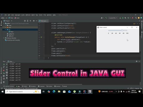 How to make a slider in java GUI | Create a slider in java GUI