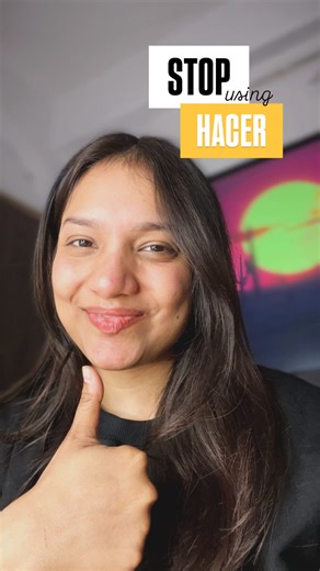 Nehal Daya | C1 Certified Trainer🇪🇸 | This is your sign to STOP USING HACER every time 🛑🫷🏻 [spanish verbs vocabulary hacer more ways to use hacer spanish language español... | Instagram