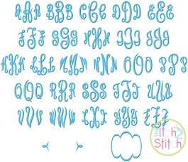 Empress Monogram Embroidery Font