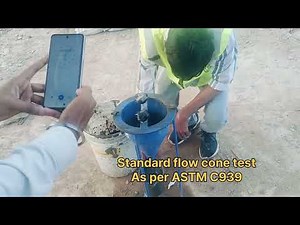 Standard Flow Cone test for Cement Grout