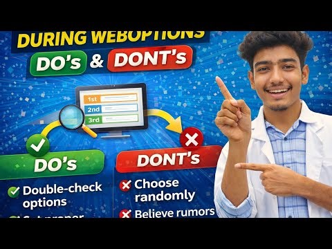 KNRUHS Web Options Do’s & Don’ts 2026 ⚠️ BPT | BSc MLT | AHS Students Must Watch