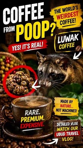 I Drank Coffee Made From POOP 💩😳☕
