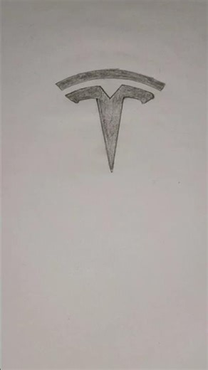 drawing of Tesla logo