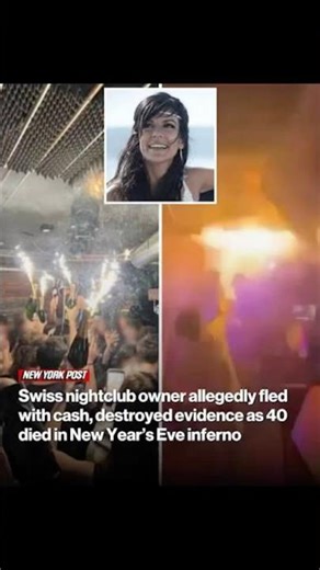 Swiss Bar Manager Seen Fleeing With Cash Register #switzerland #fire