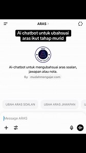 1.2K views | Ubahsuai tahap soalan, jawapan atau nota ikut tahap murid dengan Ai-ARAS. #mudahmengajar #coachherry #jommahir #aichatbotguru | Herryan Syah | Facebook