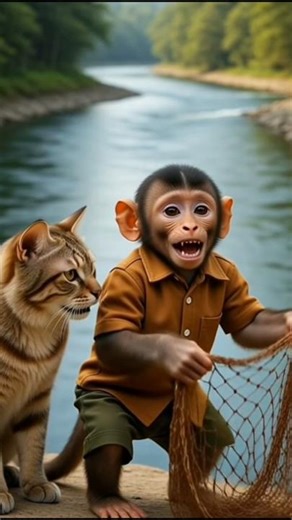 Monkey & Cat’s Epic River Challenge! 🐒