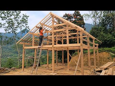 FULL VIDEO: 60 Days Building a Wooden House Frame in the Mountains from Scratch | Farm Girl Daily