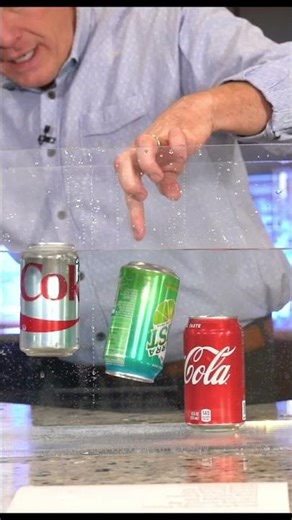 Which Sodas Will Sink and Which Will Float? #experiment #science #sciencecommunicator