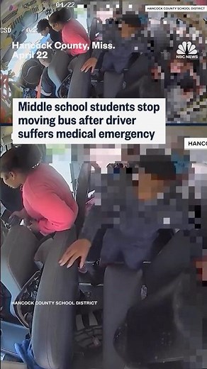 Middle school students stop moving bus after driver suffers medical emergency