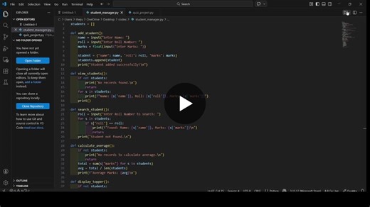 #internship #week1 #python #cli #learningjourney #programming | Thejus N Parihar