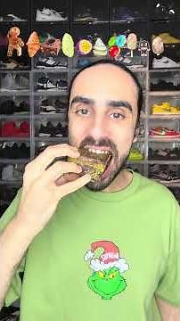 Food ASMR Eating a Dubai Chocolate Gingerbread Man #asmr #food #eatingsounds #mukbang