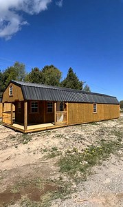 4.7K views · 35 reactions | Bayfront Lofted Cabin – 16×48 for Just $22,387! | Log Cabin | Facebook