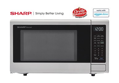 1.1 cu. ft. 1000W Sharp Stainless Steel Smart Carousel Countertop Microwave Oven (SMC1139FS)