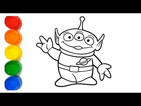 Alien Toystory | drawing and coloring for kids and toddlers