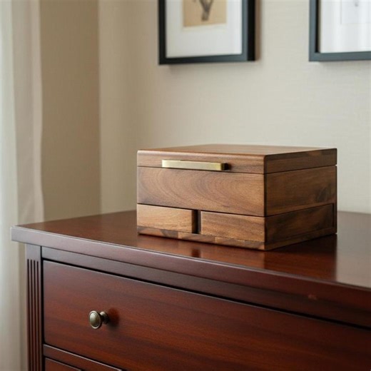 Men Engraved Jewelry Organizers Natural Wood Dresser Top Jewelry Storage Personalized Husband 8 Watch Box for Men Vanity Edc Box - Etsy