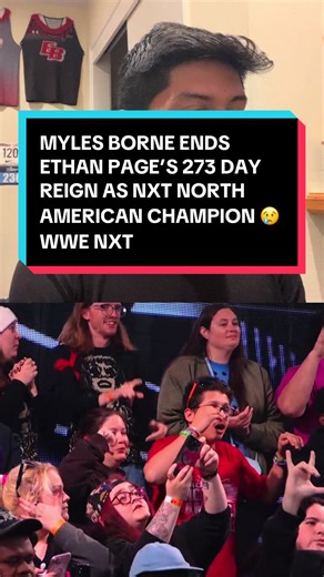 MYLES BORNE ENDS ETHAN PAGE’S 273 DAY REIGN AS NXT NORTH AMERICAN CHAMPION 😢 WWE NXT #fyp #wwe #wwenxt #mylesborne #ethanpage