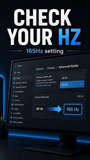 You Paid for 165Hz… CHECK THIS Setting 👀#pcgaming #windows11 #techtips #gamingsetup #shorts