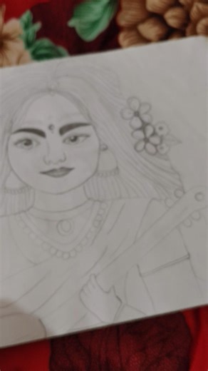 Saraswati Mata drawing//#sketchful #art #shortsdrawing #sketch