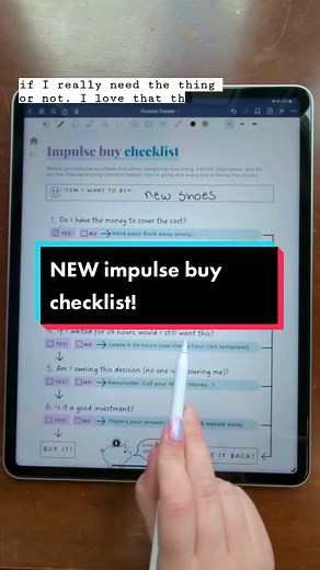Chelsea here! 👋 Before buying that shiny, tempting new thing, I like to use the ADHD impulse buy checklist, so I can be dang sure it's a smart purchase! #adhd #adhdwoman #adhdfinances #adhdstruggles #adhdresources #adhdtools #adhdplanner #digitalplanner #adhdadult