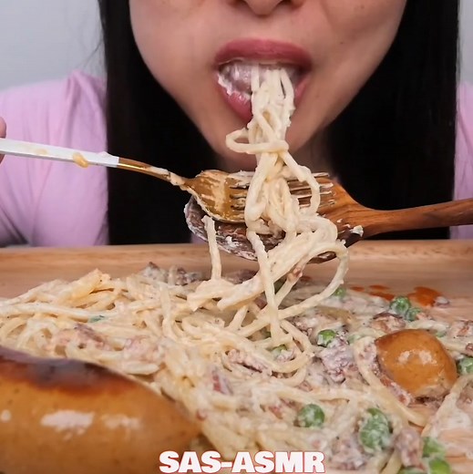 Creamy Cheesy Pasta with Fully Loaded Sausage (I MADE A MESS) NO TALKING | SAS-ASMR Part 9 | Sas Asmr