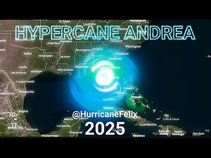 The track of hypothetical Hypercane Andrea (2025)