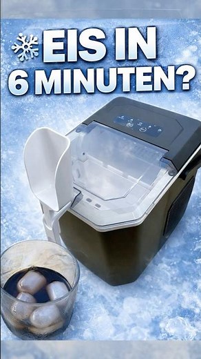 Eiswürfel nach ca. 6 Minuten? Diese kleine Eiswürfelmaschine macht’s möglich. ❄️