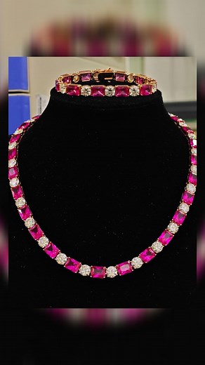 2800$  / 2000$   Customized Chain + Bracelet Tennis Chain vvs1 With Pink Pink Baguettes on Silver s925 Rose Gold Moissanite 20" x 10mm & 8" x 10mm ☎️ Whatsapp 1-581-997-4919 #iceplugcanada #Jewelry #pinkbaguettes #vvs #tennischain #moissanite #custommade #handmade | Ice Plug | Facebook