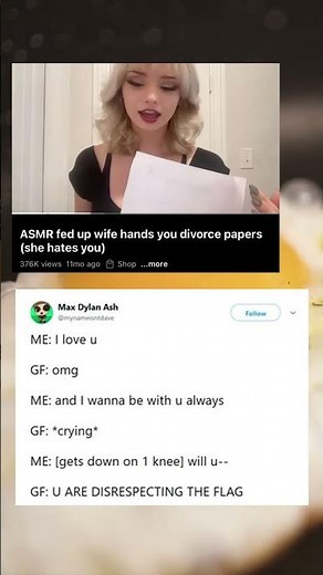 ASMR wife gives you divorce papers 📄😂