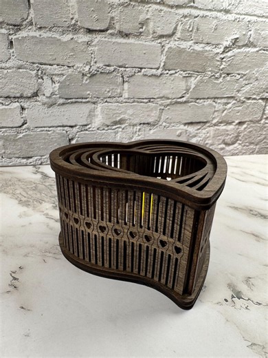 Heart Wooden Candle Holder | Laser Cut Tea Light Holder | Romantic Home Decor | Anniversary Gift | Handmade Wood Decor - Etsy