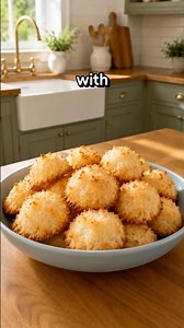 4-Ingredient Chewy Coconut Macaroons 🥥 #CoconutMacaroons #BakingRecipe #EasyBaking