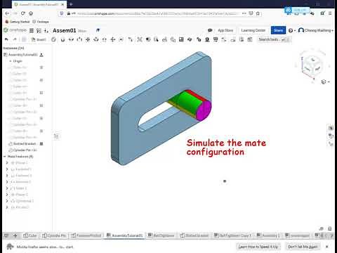 09 Pin Slot Mate Feature (Onshape)
