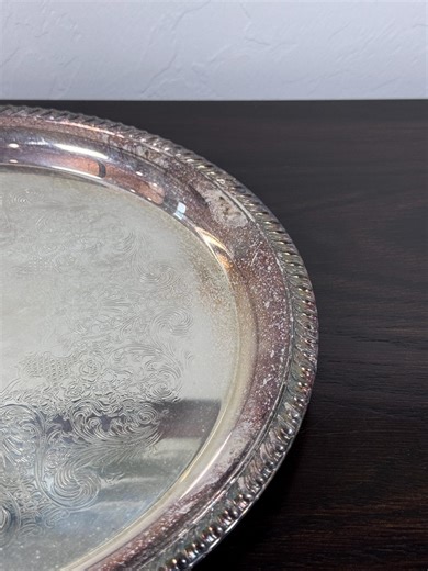 Vintage Silver Plated Serving Tray - Made in USA - Etsy
