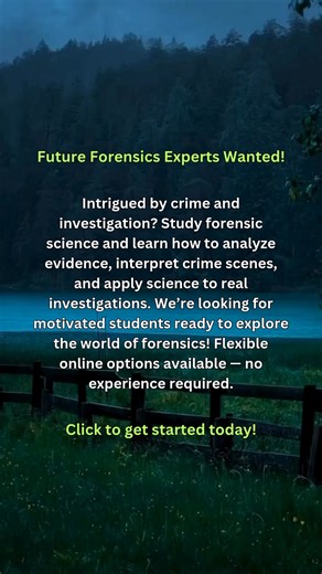 🧬 Fascinated by Crime and Investigation? 🔬 Forensic Science classes are open now! 💻 Online & Flexible Programs 🎓 Accredited Schools — No Experience Needed 👩‍🎓 Tap to explore 300 program options today | Forensic Science Classes