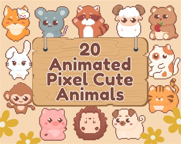 20 Animated Pixel Cute Animals by AbyssalHunter