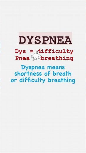 Medical Terminology | DYSpnea and its causes #medicalshorts