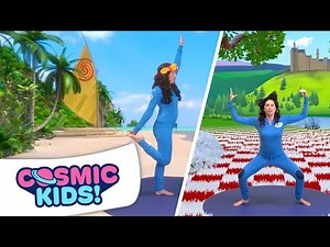 Kids Movies Turned Into Yoga: Moana and Alice in Wonderland | Cosmic Kids Yoga Compilation