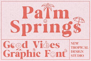 Palm Springs Graphic Font, a Serif Font by Tropical Type