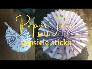 Paper Fan with ice cream stick | how to make Popsicle fan | The creative kidz