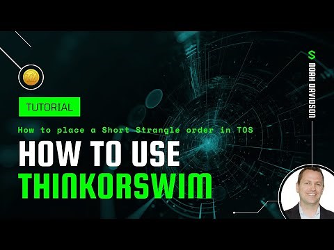 Thinkorswim (TOS) Tutorial: How to place a Short Strangle order in TOS