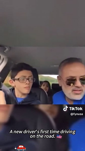 Anew driver's first time driving on the road.#drive#Newbie#fail#fyp#funny