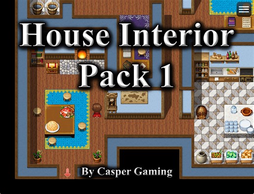 [Map Pack] House Interiors 1 for RPG Maker MZ by Casper Gaming