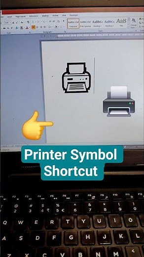 Insert Printer 🖨 Symbol in Word #shorts #wordtips #shortcuts