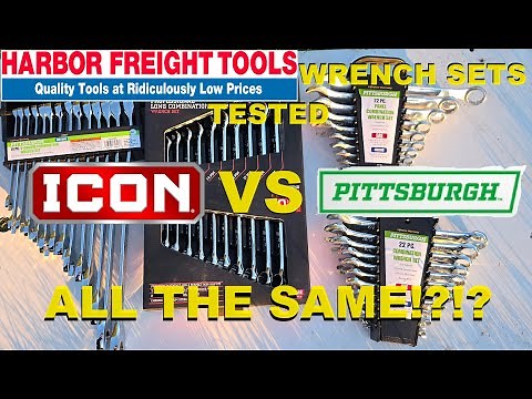 TESTED All Harbor Freight Wrenches THE SAME!? Pittsburgh Panel and Chrome vs ICON Wrenches Review