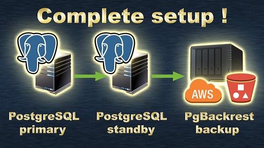 PostgreSQL with pgBackRest - installation, setup and backup