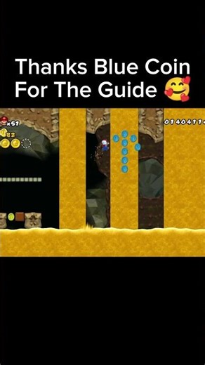 Thanks For Guiding Me Blue Coins! 🥰 #mario #nintendo #retrogaming