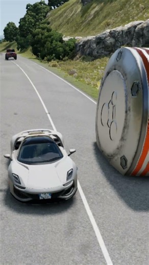 Flatbed Truck McQueen | Transportation with Truck - Pothole vs Car #1 | BeamNG.Drive Gameplay