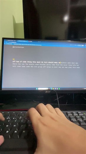 Touch typing at 165 wpm!