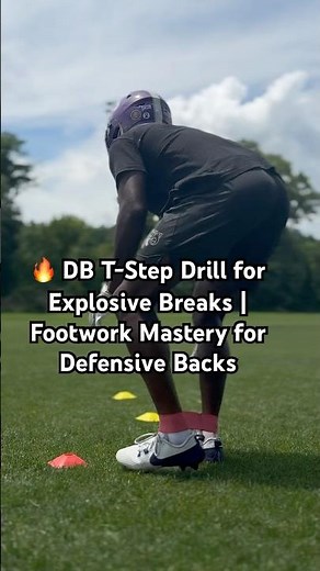 🔥 DB T-Step Drill for Explosive Breaks | Footwork Mastery for Defensive Backs