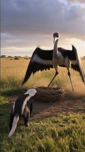 “O Texugo Escolheu o Ninho Errado! 🦅🦡⚡” #vidaselvagem #naturelovers #animals #natureza #wildlife
